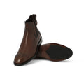 CAVALIERE Monk Boots in Brown Patent Leather