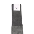 Plain Grey and Light Grey Plated Cotton Long Socks