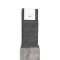 Fleur-de-Lys Grey and White Cotton Long Socks