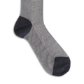 Fleur-de-Lys Navy and White Cotton Long Socks