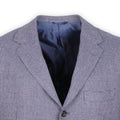 Blazer - Checkered Fleece Wool, Silk & Linen Single Breasted
