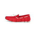 Braided Lace Loafers in Red Rubber