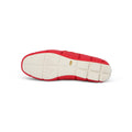 Braided Lace Loafers in Red Rubber