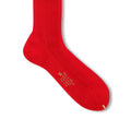 Plain Red Scotland Thread Long Socks
