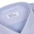 Checked Light Blue Double Cuff Shirt