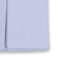 Checked Light Blue Double Cuff Shirt