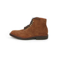 Boots - Plain Toe Suede & Natural Rubber Soles Lace-Ups + Eyelets & hooks
