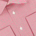 Checked White and Burgundy Twill Shirt