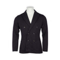 Double-Breasted Blazer - Merino Wool Knitted Finished Sleeves