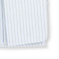 Striped White, Green and Light Blue Double Cuff Shirt