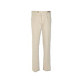 Off White Cotton Twill Slim Pants