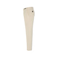 Off White Cotton Twill Slim Pants