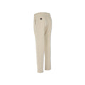 Off White Cotton Twill Slim Pants