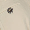 Off White Cotton Twill Slim Pants