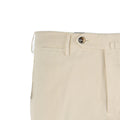 Off White Cotton Twill Slim Pants