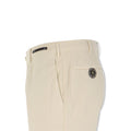 Off White Cotton Twill Slim Pants