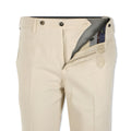 Off White Cotton Twill Slim Pants