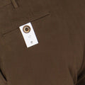 Brown Twill Slim Pants