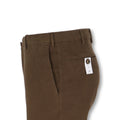 Brown Twill Slim Pants