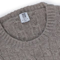 Cable Knit Sweater - Cashmere 2 Ply Crew Neck