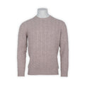 Cable Knit Sweater - LUIS Cashmere Crew Neck