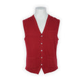 Waistcoat Plain Colour Wool And Cashmere V-Neck Sleeveless