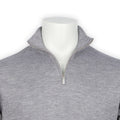 Sweater - Cashmere & Silk Zipped Mock Neck