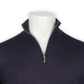 Sweater - Cashmere & Silk Zipped Mock Neck