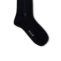 Plain Navy and Light Blue Clocked Scotland Thread Long Socks
