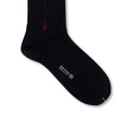 Plain Black and Red Clocked Scotland Thread Long Socks