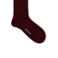 Plain Burgundy and Navy Clocked Scotland Thread Long Socks
