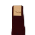 Plain Burgundy and Navy Clocked Scotland Thread Long Socks