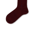 Plain Burgundy and Navy Clocked Scotland Thread Long Socks