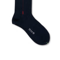 Plain Navy and Red Clocked Scotland Thread Long Socks