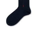 Plain Navy and Red Clocked Scotland Thread Long Socks