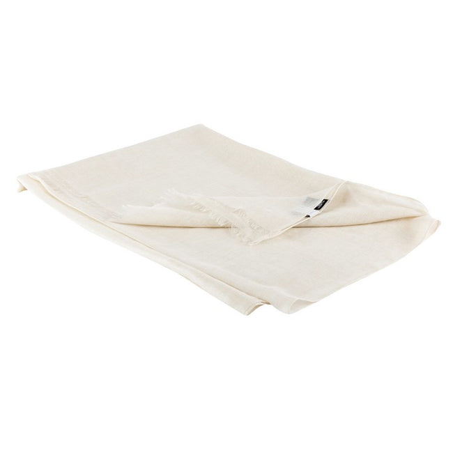 Plain Cream Beige Modal and Wool Scarf