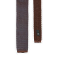 Tie - Bicolor Knitted Silk Square Cut