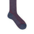 Socks - Long Pur Cotton Plaited