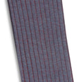 Plain Jeans Blue and Red Plated Cotton Long Socks