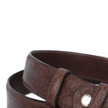Chocolate Mat Crocodile Leather Belt