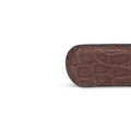 Chocolate Mat Crocodile Leather Belt
