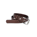 Chocolate Mat Crocodile Leather Belt