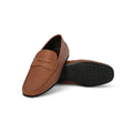 GOMMINO CITY Loafers in Brown Grained Leather