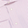 Striped White, Red and Blue Slim Double Cuff Shirt