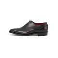 Oxfords - CAP TOE Patinated Leather & Leather Soles Lace-Ups