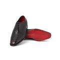 Oxfords - CAP TOE Patinated Leather & Leather Soles Lace-Ups
