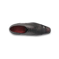 Oxfords - CAP TOE Patinated Leather & Leather Soles Lace-Ups