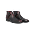 Boots - DECON CHELSEA Patinated Leather & Leather Soles Lace-Ups + Eyelets