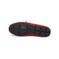 Braided Lace Loafers in Deep Red Rubber