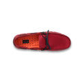 Braided Lace Loafers in Deep Red Rubber